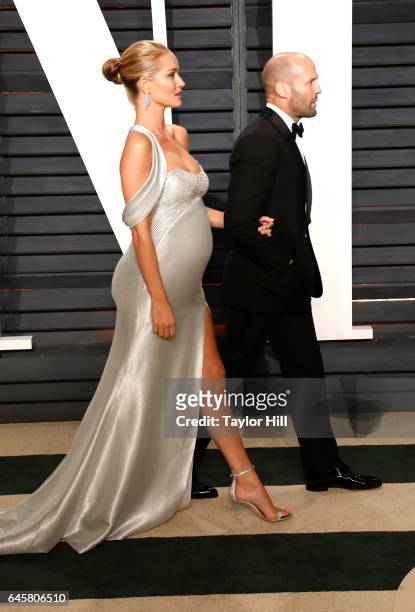Rosie Huntington-Whiteley and Jason Statham attend 2017 Vanity Fair Oscar Party Hosted By Graydon Carter at Wallis Annenberg Center for the...