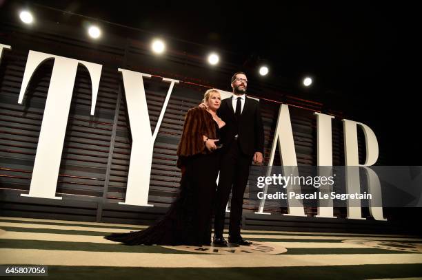 Actress Patricia Arquette and artist Eric White attends the 2017 Vanity Fair Oscar Party hosted by Graydon Carter at Wallis Annenberg Center for the...