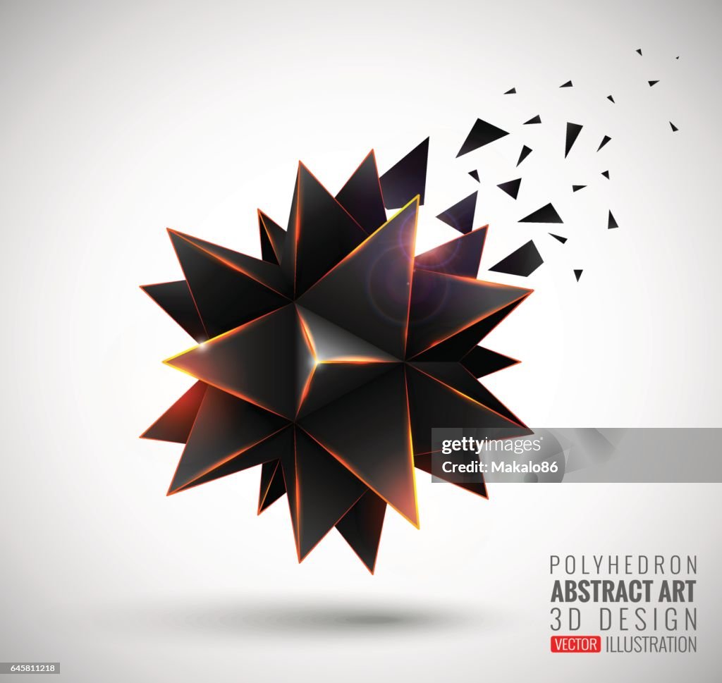 Abstract Explosion Vector Polyhedron High-Res Vector Graphic - Getty Images