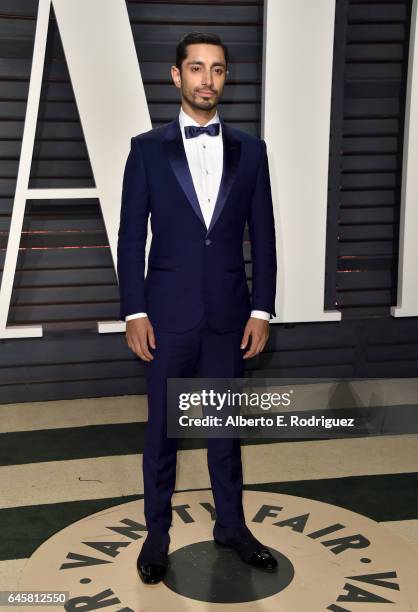 Actor Riz Ahmed attends the 2017 Vanity Fair Oscar Party hosted by Graydon Carter at Wallis Annenberg Center for the Performing Arts on February 26,...