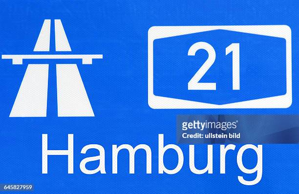 Autobahn, Autobahnen, Autobahnschild, Autobahnschilder, Schild, Schilder, Autobahn-Schild, Autobahn-Schilder, Zeichen, Symbol, Symbole, blaues,...