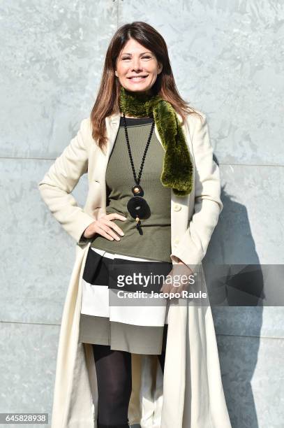 Susanna Messaggio attends the Giorgio Armani show during Milan Fashion Week Fall/Winter 2017/18 on February 27, 2017 in Milan, Italy.