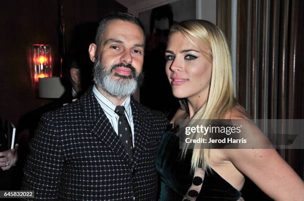 Screenwriter Marc Silverstein and actress Busy Philipps attend the Amazon Studios Oscar Celebration at Delilah on February 26, 2017 in West...