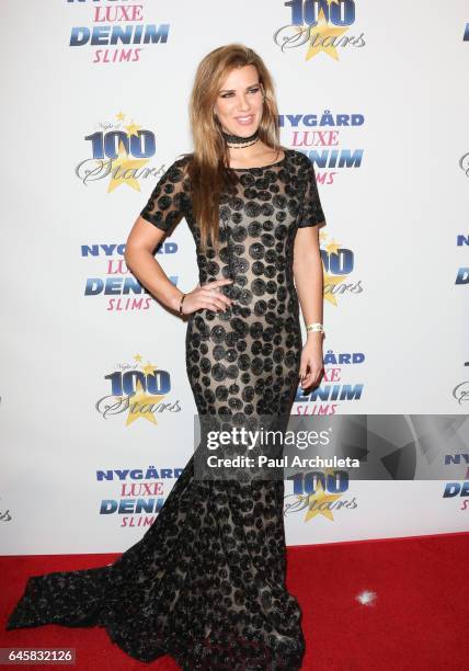 Actress Natalie Burn attends the 27th annual "Night Of 100 Stars" black tie dinner viewing gala at The Villa Aurora on February 26, 2017 in Pacific...