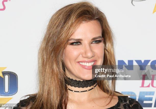 Actress Natalie Burn attends the 27th annual "Night Of 100 Stars" black tie dinner viewing gala at The Villa Aurora on February 26, 2017 in Pacific...