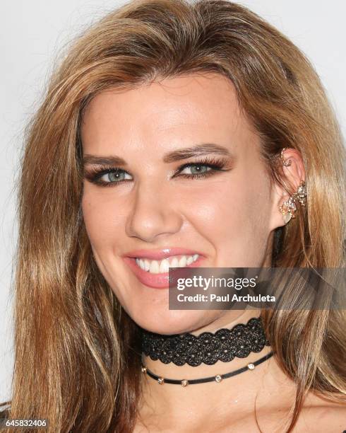 Actress Natalie Burn attends the 27th annual "Night Of 100 Stars" black tie dinner viewing gala at The Villa Aurora on February 26, 2017 in Pacific...