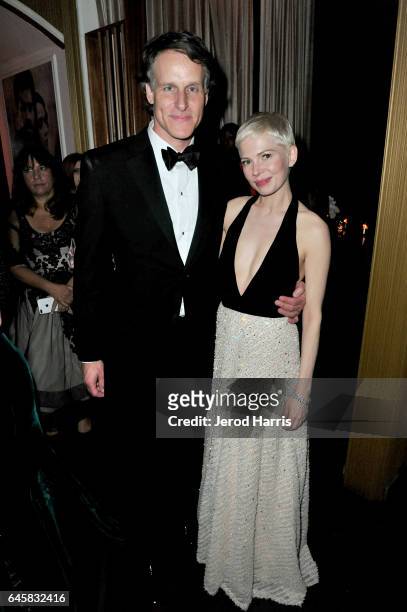 Amazon SVP Jeff Blackburn and actress Michelle Williams attend the Amazon Studios Oscar Celebration at Delilah on February 26, 2017 in West...