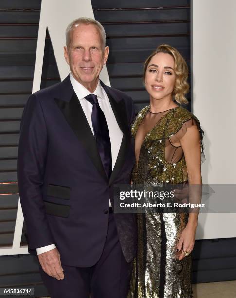 Chairman of NY Giants Steve Tisch and Katia Francesconi attend the 2017 Vanity Fair Oscar Party hosted by Graydon Carter at Wallis Annenberg Center...