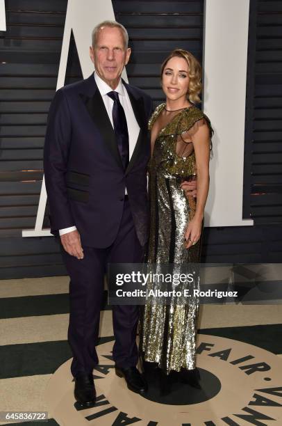 Chairman of NY Giants Steve Tisch and Katia Francesconi attend the 2017 Vanity Fair Oscar Party hosted by Graydon Carter at Wallis Annenberg Center...