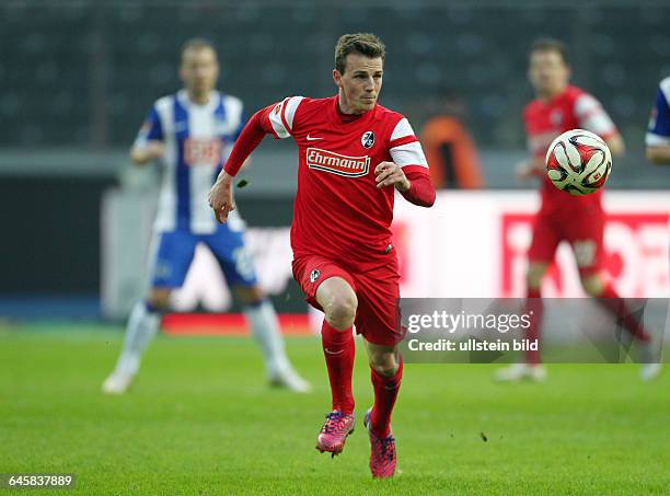 Vladimir Darida, Einzelbild, Freisteller, Aktion , Sport, Fußball Fussball, DFL Bundesliga Herren, Saison 2014 Hertha BSC Berlin vs. SC Freiburg