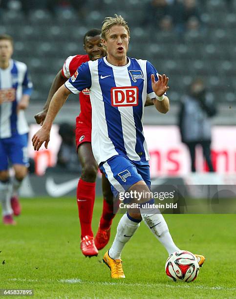 Per Ciljan Skjelbred, Einzelbild, Freisteller, Aktion , Sport, Fußball Fussball, DFL Bundesliga Herren, Saison 2014 Hertha BSC Berlin vs. SC Freiburg