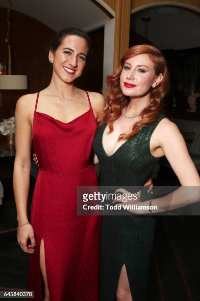 Screenwriter Michal Zebede and playwright Lila Feinberg attend the Amazon Studios Oscar Celebration at Delilah on February 26, 2017 in West...