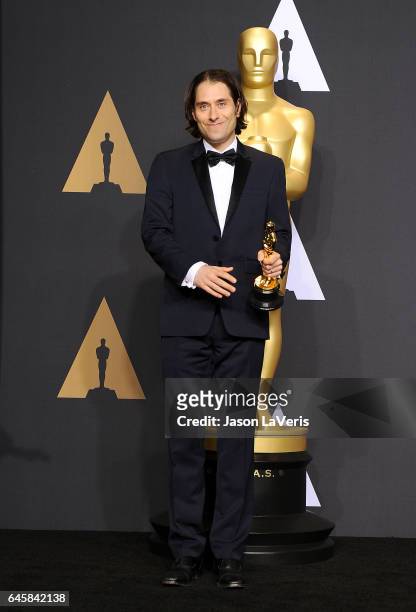 Producer Jeremy Kleiner poses in the press room at the 89th annual Academy Awards at Hollywood & Highland Center on February 26, 2017 in Hollywood,...