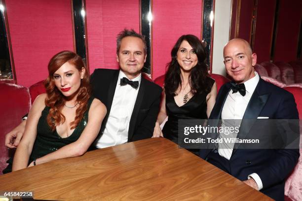 Playwright Lila Feinberg, Head of Amazon Studios Roy Price, CEO of Amazon Jeff Bezos and writer MacKenzie Bezos attend the Amazon Studios Oscar...