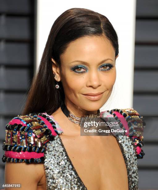 Actress Thandie Newton arrives at the 2017 Vanity Fair Oscar Party Hosted By Graydon Carter at Wallis Annenberg Center for the Performing Arts on...