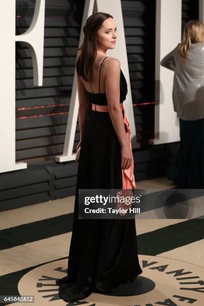 Dakota Johnston attends the 2017 Vanity Fair Oscar Party at Wallis Annenberg Center for the Performing Arts on February 26, 2017 in Beverly Hills,...