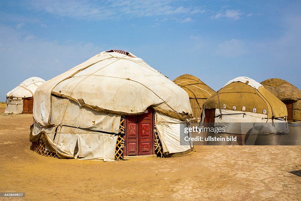 Jurten, traditionelles Zelt der Nomaden in Zentralasien, Usbekistan