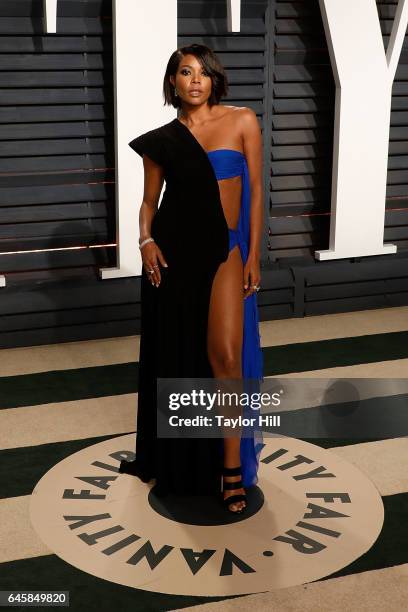 Gabrielle Union attends the 2017 Vanity Fair Oscar Party at Wallis Annenberg Center for the Performing Arts on February 26, 2017 in Beverly Hills,...