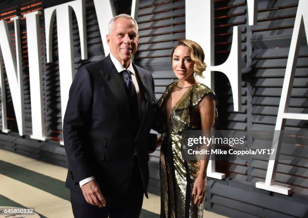 Chairman of NY Giants Steve Tisch and Katia Francesconi attend the 2017 Vanity Fair Oscar Party hosted by Graydon Carter at Wallis Annenberg Center...