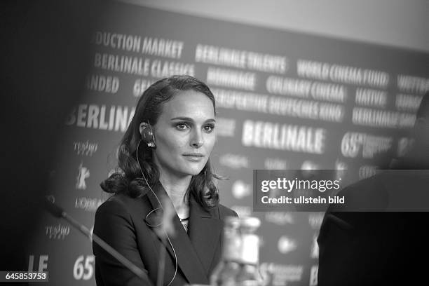 Schauspielerin Natalie Portman während der Pressekonferenz zum Film -KNIGHT OF CUPS- anlässlich der 65. Internationalen Filmfestspiele Berlin