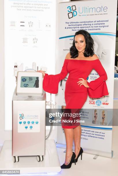 Stephanie Davis attends Professional Beauty Exhibition at ExCel on February 27, 2017 in London, England.