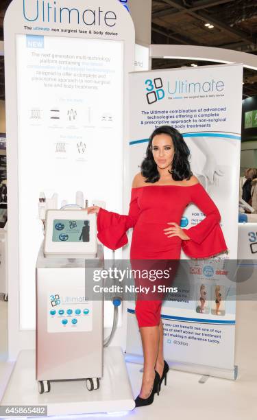 Stephanie Davis attends Professional Beauty Exhibition at ExCel on February 27, 2017 in London, England.