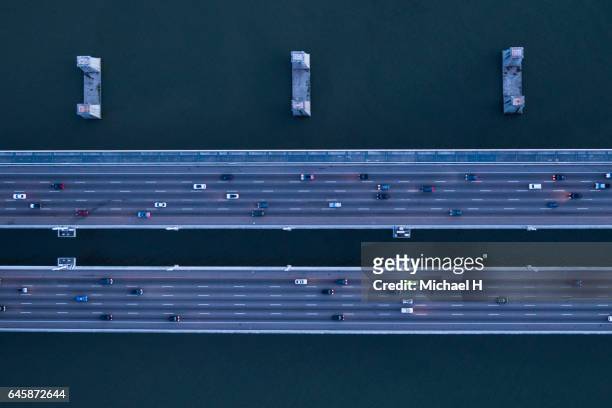aerial view of high way san francisco. - parallel ストックフォトと画像