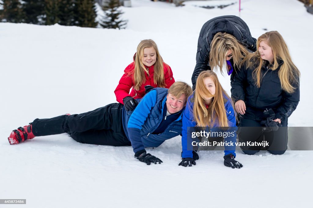 The Dutch Royal Family Hold Annual Photo Call In Lech