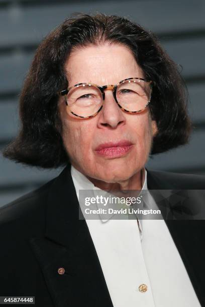 Author Fran Lebowitz attends the 2017 Vanity Fair Oscar Party hosted by Graydon Carter at the Wallis Annenberg Center for the Performing Arts on...