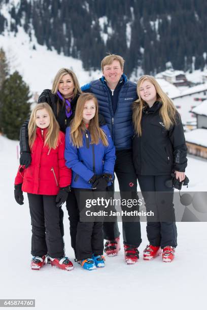 Princess Ariane, Queen Maxima of the Netherlands, Princess Alexia. King Willem-Alexander and Princess Catharina-Amalia pose for a picture during the...