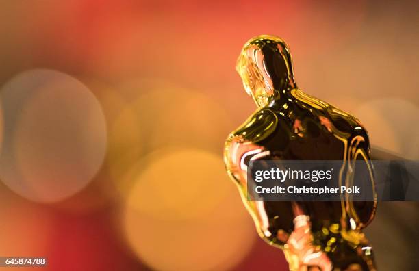 The Oscar statuette is seen backstage during the 89th Annual Academy Awards at Hollywood & Highland Center on February 26, 2017 in Hollywood,...