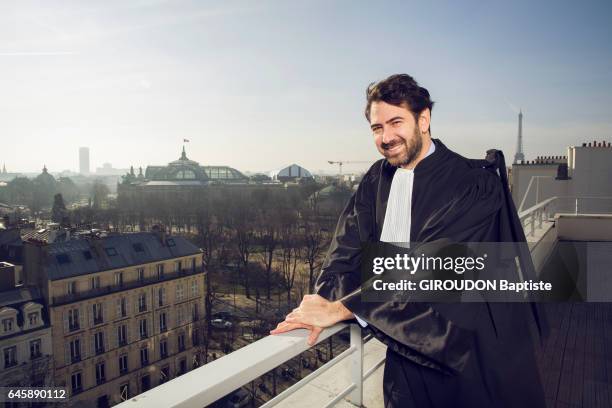 Rendez-vous with the lawyer Antonin Levy at his office at International Hogan Lovells in Paris on February 13, 2017.