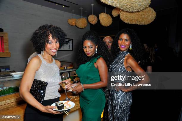 Saadiqa Kamille, Jillian Reeves, Tinesia Mars, and Denise Boutte attend KODAK's Inaugural Oscar Gala at Nobu on February 26, 2017 in Los Angeles,...