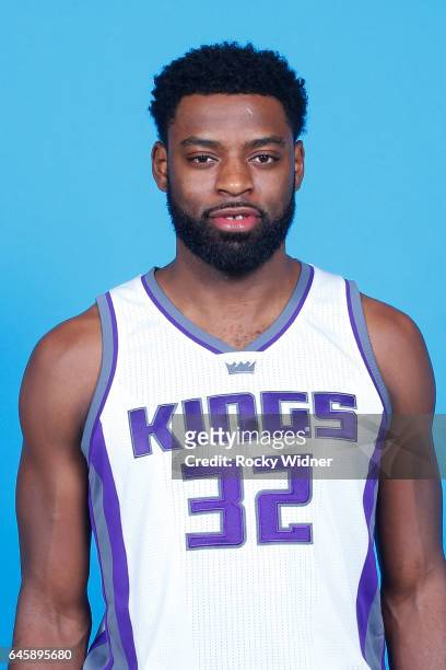 Tyreke Evans of the Sacramento Kings poses for a head shot on February 24, 2017 at the Golden 1 Center in Sacramento, California. NOTE TO USER: User...