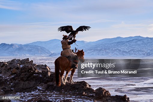 Mongolia, Bayan-Olgii, eagle hunter Mongolia, Bayan-Olgii, eagle hunter