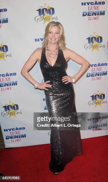 Model Kelly Emberg arrives for the Norby Walters' 27th Annual Night Of 100 Stars Black Tie Dinner Viewing Gala held at The Beverly Hilton Hotel on...