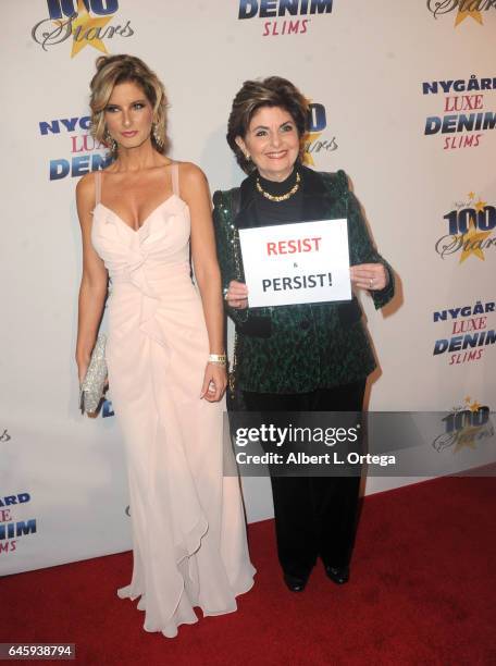 Personality Summer Zervos and attorney Gloria Allred arrive for the Norby Walters' 27th Annual Night Of 100 Stars Black Tie Dinner Viewing Gala held...