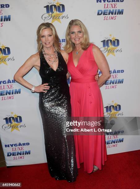 Model sKelly Emberg and Kim Alexis arrive for the Norby Walters' 27th Annual Night Of 100 Stars Black Tie Dinner Viewing Gala held at The Beverly...