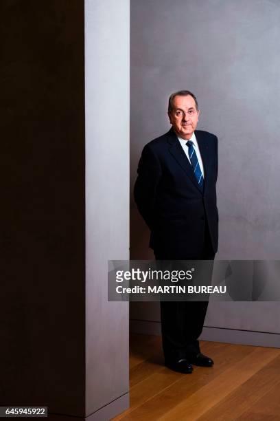 Ile-de-France prefect Michel Delpuech poses during a photo session on February 27 in Paris. / AFP PHOTO / MARTIN BUREAU