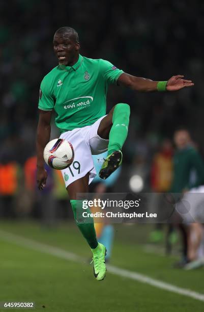 Florentin Pogba of Saint-Etienne in action during the UEFA Europa League Round of 32 second leg match between AS Saint-Etienne and Manchester United...