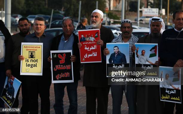 Arab-Israeli Sheikh Raed Salah , the leader of the radical northern wing of the Islamic Movement in Israel, takes part in a demonstration against...