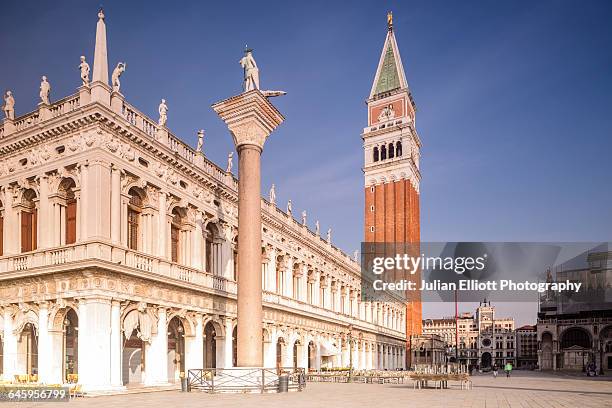 piazza san marco in venice, italy. - campanile foto e immagini stock