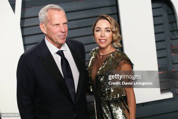 Chairman of NY Giants Steve Tisch and Katia Francesconi attend the 2017 Vanity Fair Oscar Party hosted by Graydon Carter at the Wallis Annenberg...