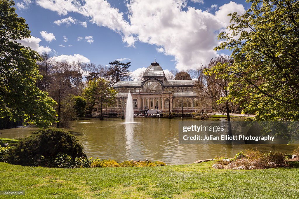 Palacio de Cristal in Buen Retiro Park, Madrid.