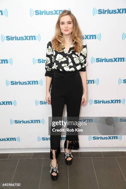 Zoey Deutch visits at SiriusXM Studios on February 27, 2017 in New York City.