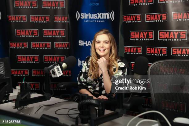 Zoey Deutch visits 'Sway in the Morning" at SiriusXM Studios on February 27, 2017 in New York City.