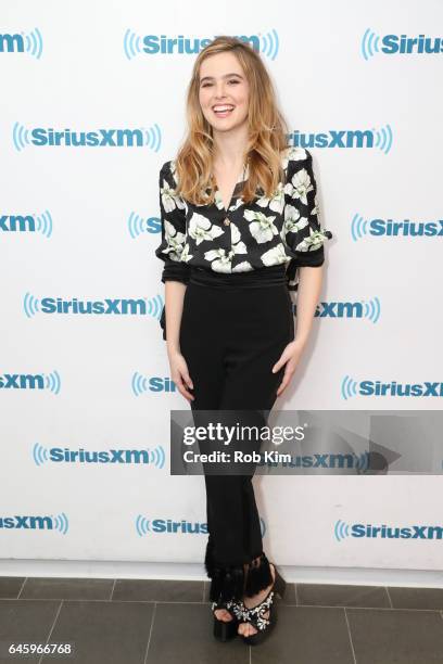 Zoey Deutch visits at SiriusXM Studios on February 27, 2017 in New York City.