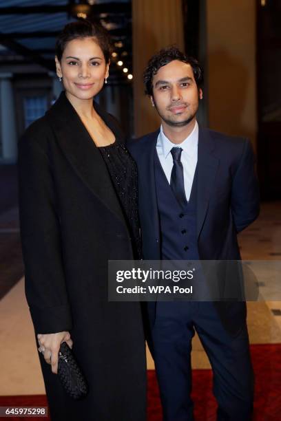 British Indian actor Kunal Nayyar and his wife Indian model Neha Kapur attend a reception this evening to mark the launch of the UK-India Year of...