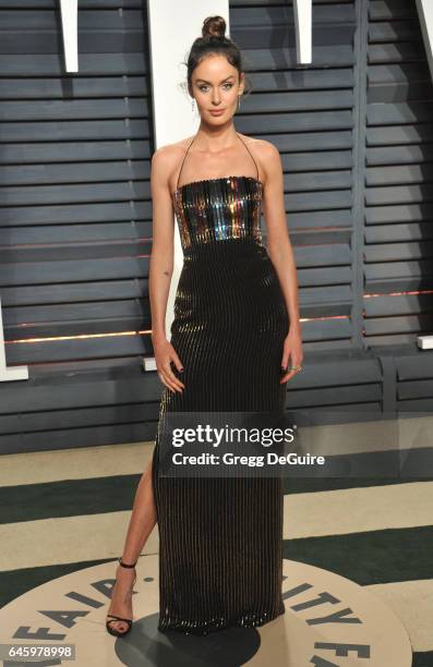 Nicole Trunfio arrives at the 2017 Vanity Fair Oscar Party Hosted By Graydon Carter at Wallis Annenberg Center for the Performing Arts on February...