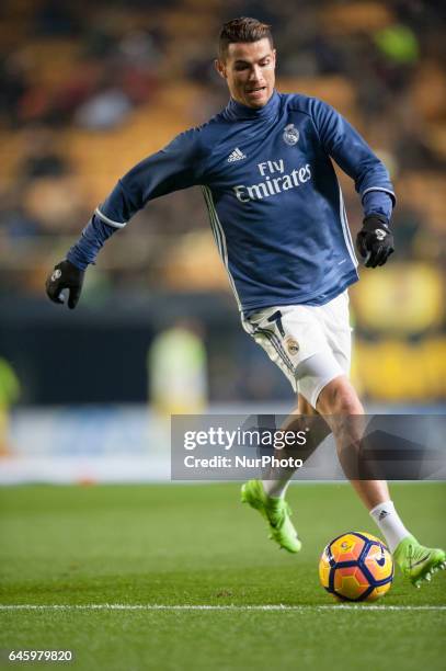 Cristiano Ronaldo during the match between Villarreal CF vs. Real Madrid, week 24 of La Liga 2016/17 in La Ceramica stadium, in Vila-real, Spain, on...